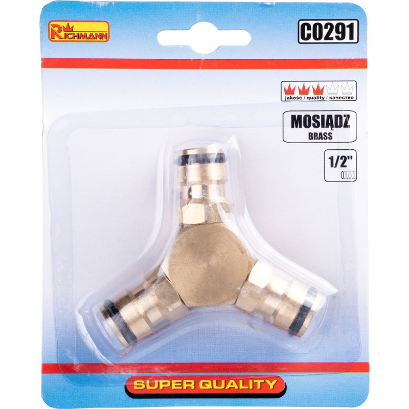 Brass 3-way connector Brass 3-way connector