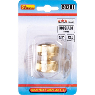 Brass 1/2'' hose coupler. Brass 1/2'' hose coupler.
