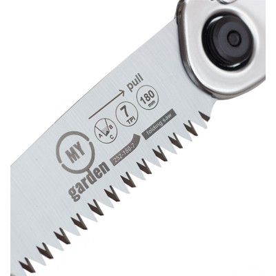 Folding Saw 7 TPI, 180mm, with ergo sheath. Folding Saw 7 TPI, 180mm, with ergo sheath.