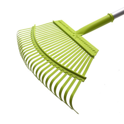 Steel leaf rake, flat 25T, Alu handle 1630mm. Steel leaf rake, flat 25T, Alu handle 1630mm.