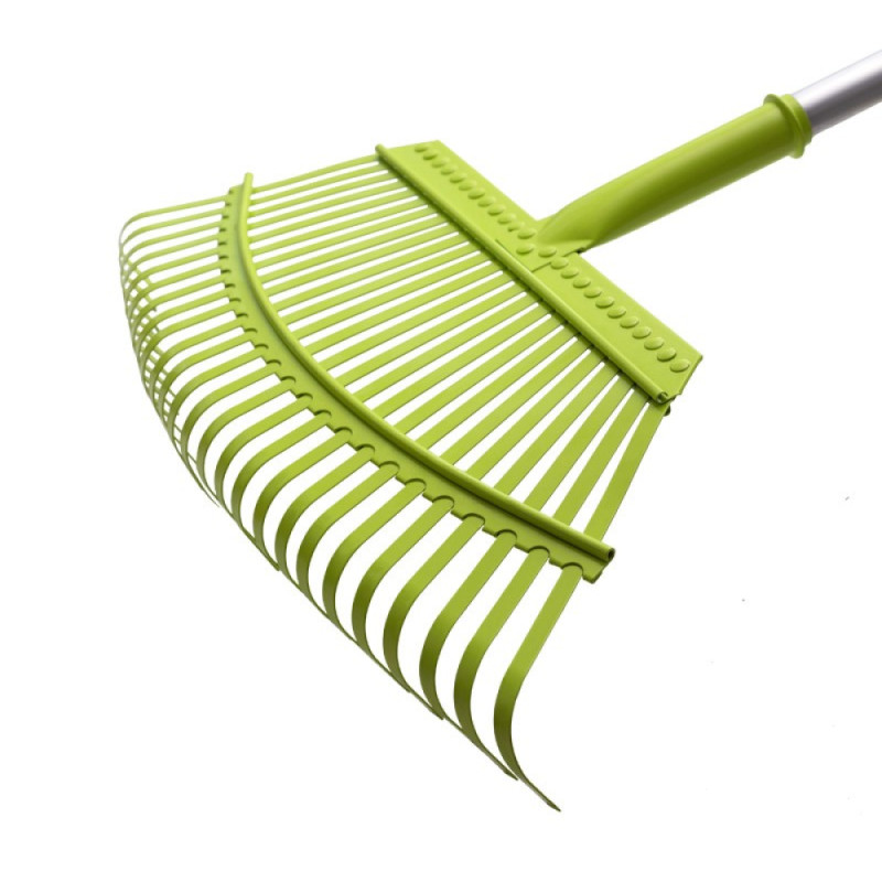 Steel leaf rake, flat 25T, Alu handle 1630mm. Steel leaf rake, flat 25T, Alu handle 1630mm.