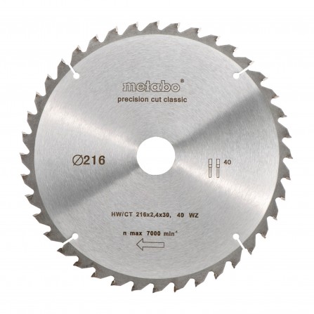 Koka griešanas disks Metabo (628060000), 216 mm, 1 gab