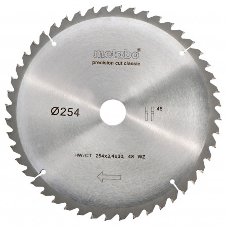 Koka griešanas disks Metabo (628061000), 254 mm, 1 gab