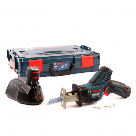 Akumulatora virzuļzāģis Bosch GSA 12V-14 komplekts, 12 V, 2 x 3 Ah, lādētājs + maciņš