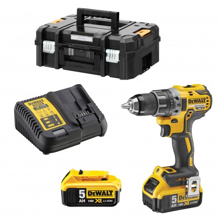 Dewalt akumulatora urbjmašīnu komplekts DCD791P2, 18 V, 2 x 5 Ah, lādētājs + maciņš