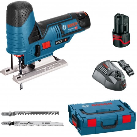 Akumulatora slīpzāģis Bosch GST 12V-70 komplekts, 12 V, 2 x 3 Ah, lādētājs, korpuss + 2 zāģa asmeņi