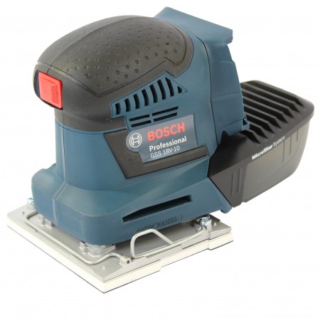 Akumulatora plaknes slīpmašīna Bosch GSS 18V-10, 18 V (bez akumulatora un lādētāja)