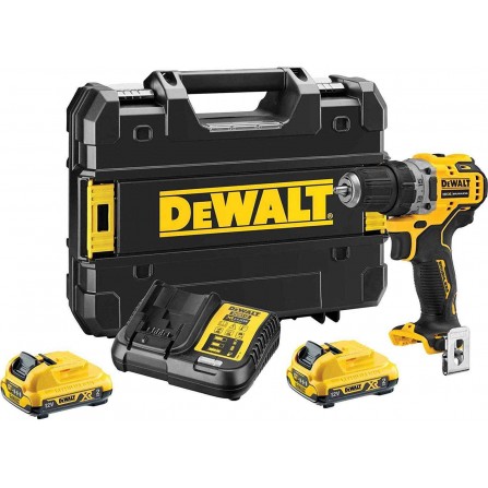 Dewalt akumulatora urbjmašīnu komplekts DCD701D2-QW, 12 V, 2 x 2 Ah, lādētājs + maciņš