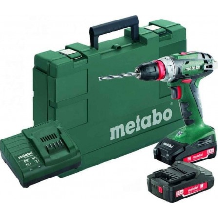 Akumulatora urbjmašīna Metabo BS 18 Quick (602217950) komplekts, 18 V, 2 x 2 Ah, lādētājs + maciņš
