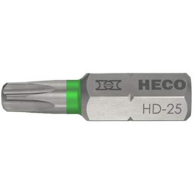 Heco rotācijas galviņu komplekts, HECO-Drive, HD-25, zaļš, 10 gab.