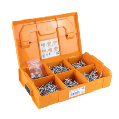 Heco skrūvju komplekts, HECO-L-BOXX Mini, 700 skrūves (ar korpusu)