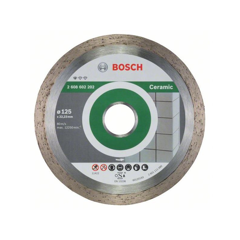 DISKAS DEIMANTINIS TIESUS PLYTELĖMS 125X22.23mm DISKAS DEIMANTINIS TIESUS PLYTELĖMS 125X22.23mm