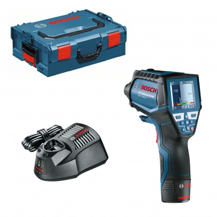 Akumulatora siltuma detektors Bosch GIS 1000 C (0601083301) komplekts, 1 x 1,5 Ah, lādētājs + maciņš