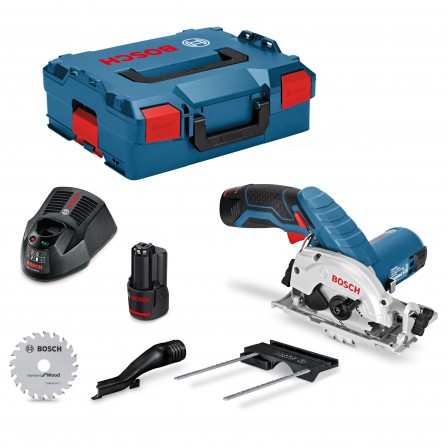 Akumulatora ripzāģis Bosch GKS 12V-26 (06016A1005) komplekts, 12 V, 2 x 3 Ah, 85 mm, lādētājs + maciņš