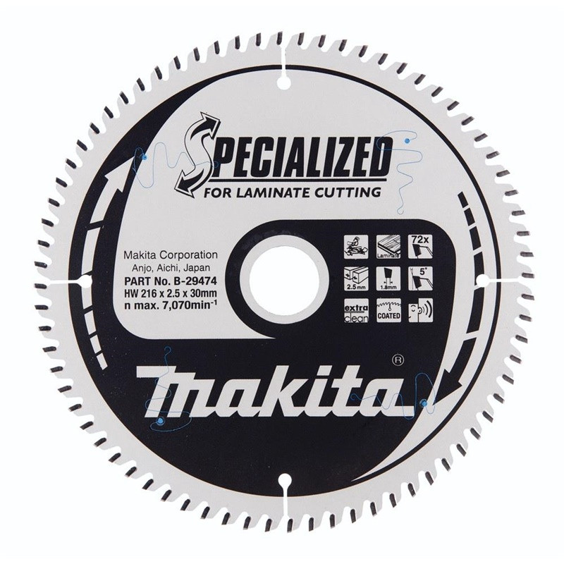 Pjovimo diskas 216x2.5x30mm 5° T72 B-29474 Pjovimo diskas 216x2.5x30mm 5° T72 B-29474