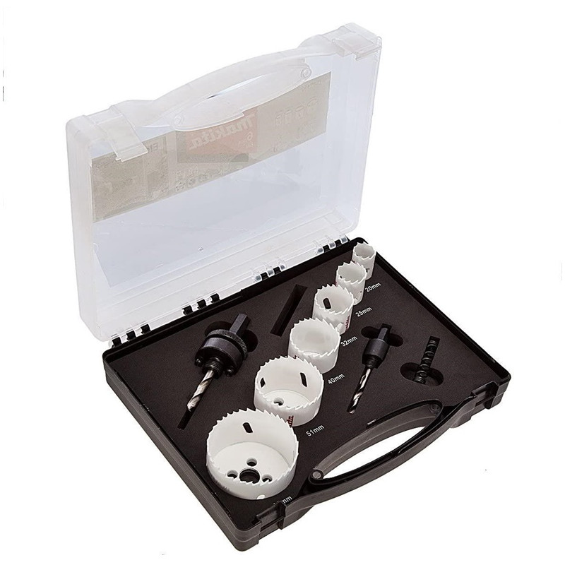 Gręžimo karūnų komplektas MAKITA D-47139, 9 vnt. Gręžimo karūnų komplektas MAKITA D-47139, 9 vnt.
