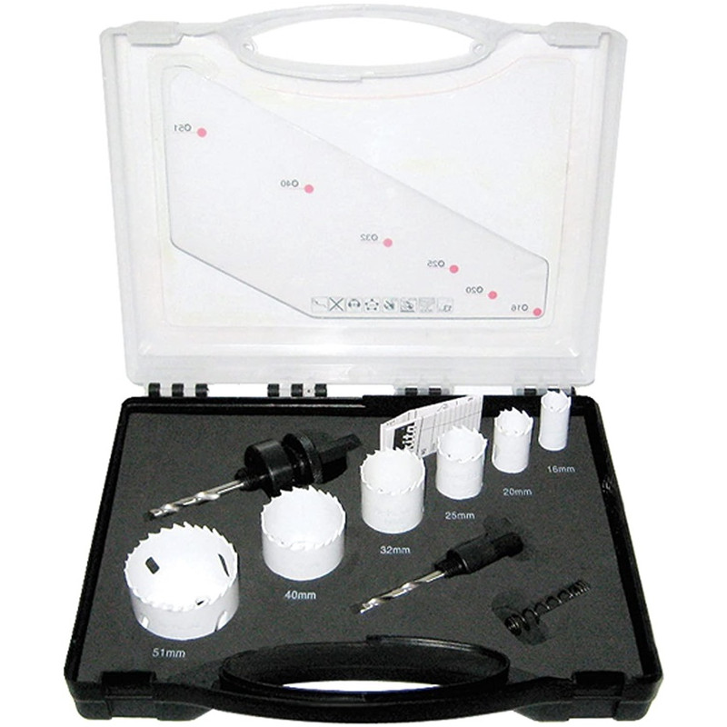 Gręžimo karūnų komplektas MAKITA D-47139, 9 vnt. Gręžimo karūnų komplektas MAKITA D-47139, 9 vnt.