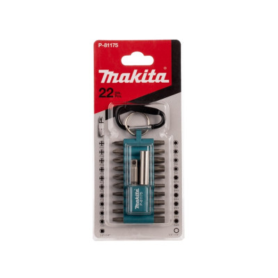 Antgalių komplektas Makita P-81175, 22 vnt. Antgalių komplektas Makita P-81175, 22 vnt.