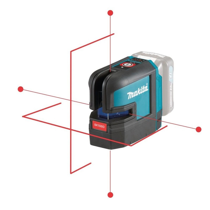 Nivelyras Makita SK106DZ 12V, raudonas Nivelyras Makita SK106DZ 12V, raudonas