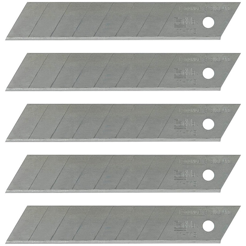 Ašmenys peiliui Stanley 0-11-718, 18 mm, 5 vnt. Ašmenys peiliui Stanley 0-11-718, 18 mm, 5 vnt.