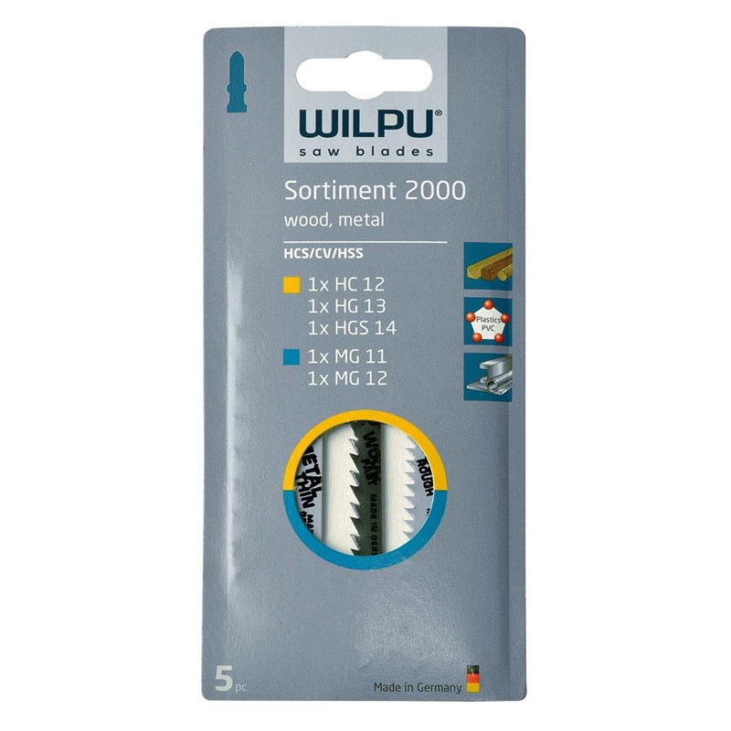 Siaurapjūklio pjūklelių komplektas Wilpu, Sort.2000, 5 vnt. Siaurapjūklio pjūklelių komplektas Wilpu, Sort.2000, 5 vnt.