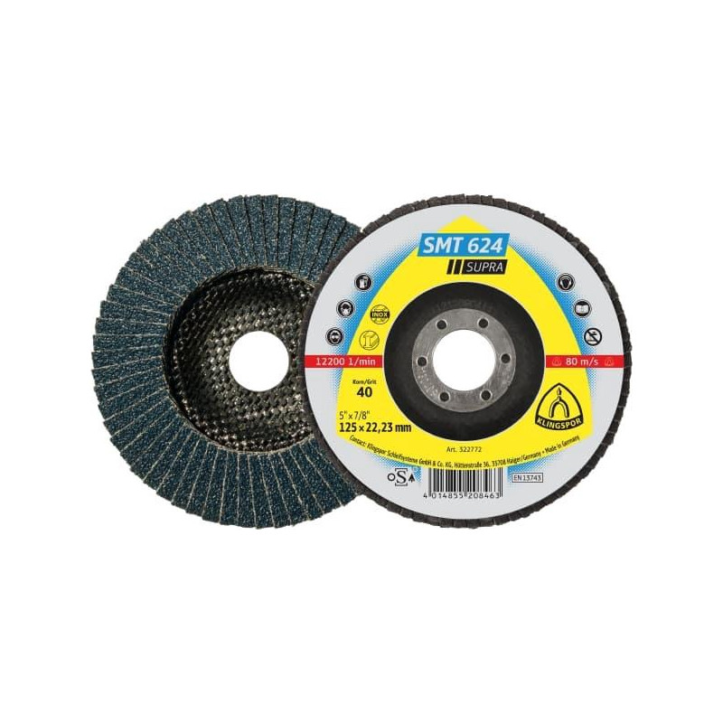 Žiedlapinis šlifavimo diskas Klingspor 180 x 22.23 mm 40 Žiedlapinis šlifavimo diskas Klingspor 180 x 22.23 mm 40