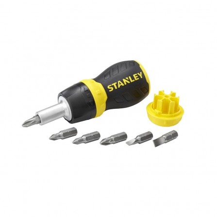 Stanley Ratchet Stubby skrūvgriezis (0-66-358), 6 biti