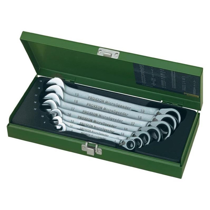 Kombinuotų raktų rinkinys Proxxon 23124, 10-19 mm, 7 vnt, Kombinuotų raktų rinkinys Proxxon 23124, 10-19 mm, 7 vnt,