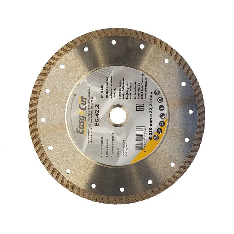 Deimantinis pjovimo diskas Cedima EC-42.2 115x22,23x2,2mm Deimantinis pjovimo diskas Cedima EC-42.2 115x22,23x2,2mm