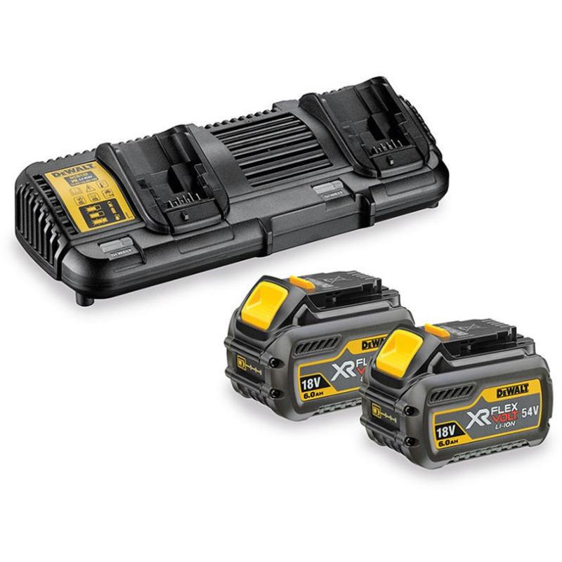 Akumuliatorių ir kroviklio komplektas DCB132T2 18/54V 2x6Ah Akumuliatorių ir kroviklio komplektas DCB132T2 18/54V 2x6Ah
