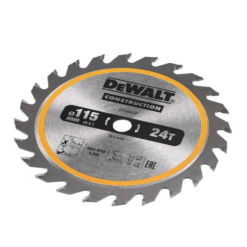Diskinis medienos pjūklas DEWALT 115 mm, 24T Diskinis medienos pjūklas DEWALT 115 mm, 24T