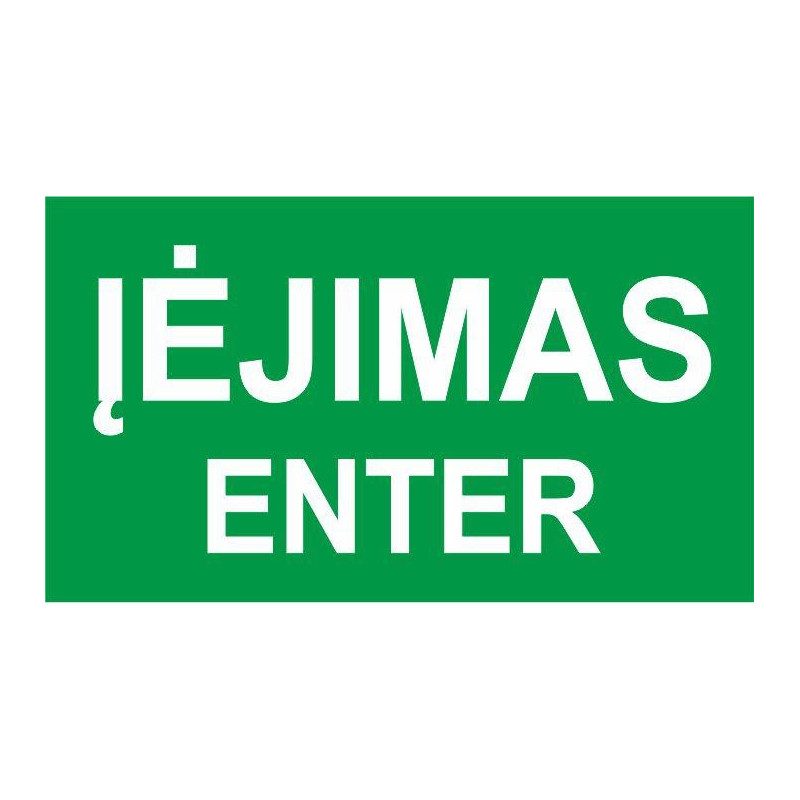 Lipdukas įėjimas enter 100x180mm Lipdukas įėjimas enter 100x180mm