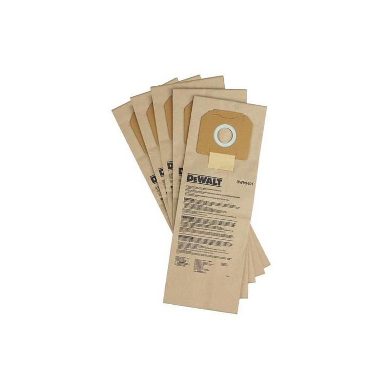 Dulkių siurblio maišeliai Dewalt DWV900L  DWV9401 5vnt Dulkių siurblio maišeliai Dewalt DWV900L  DWV9401 5vnt