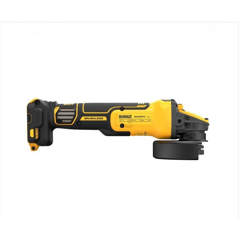 Akumuliatorinis kampinis šlifuoklis Dewalt DCG409VSN-XJ, 18V Akumuliatorinis kampinis šlifuoklis Dewalt DCG409VSN-XJ, 18V