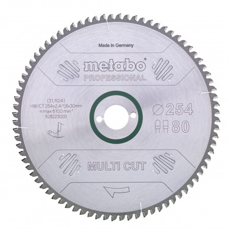 Griešanas disks Metabo ''multi cut - professional'', 254x30, Z80 FZ/TZ, 5°neg. (628223000)
