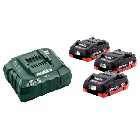 Metabo ASC30 lādētājs un akumulators 3 x 4,0 Ah (685132000), 18 V
