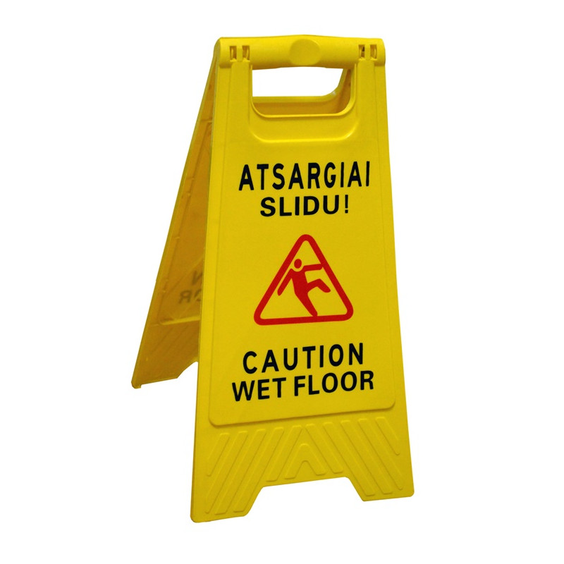 Įspėjamasis stovas - atsargiai slidu, 580x300 mm Įspėjamasis stovas - atsargiai slidu, 580x300 mm