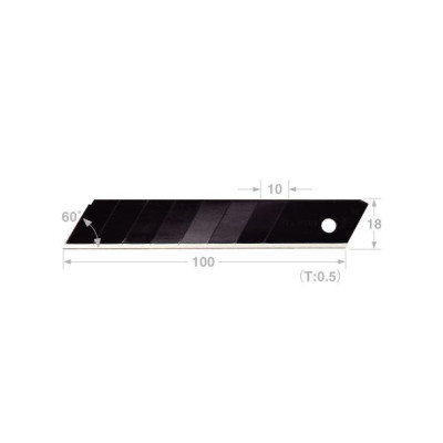 Laužomos geležtės TAJIMA CB50RB 18mm,10 vnt. Laužomos geležtės TAJIMA CB50RB 18mm,10 vnt.