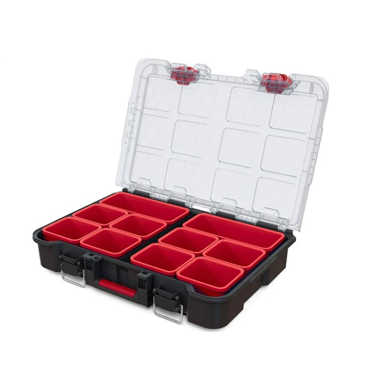 Dėžė Keter STACK N ROLL, juoda/raudona Dėžė Keter STACK N ROLL, juoda/raudona