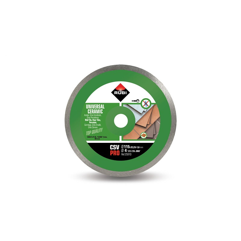 Deimantinis ištisinis  diskas Rubi Pro 125x22.23x1.7mm Deimantinis ištisinis  diskas Rubi Pro 125x22.23x1.7mm