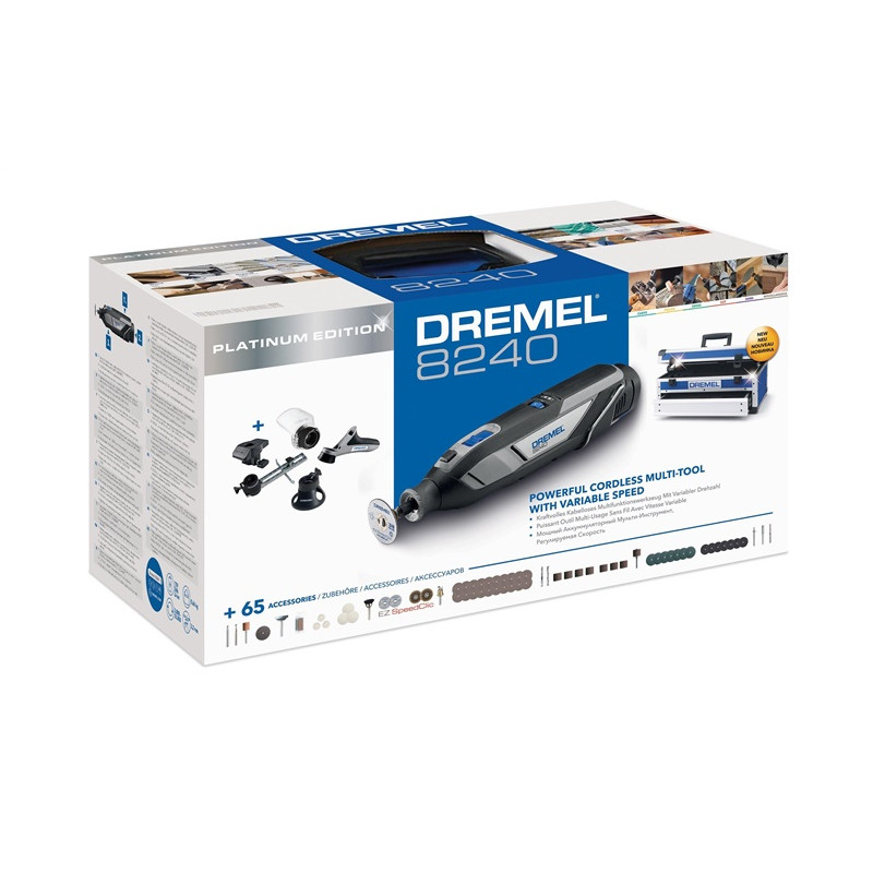Akumuliatorinis tiesinis šlifuoklis Dremel 8240 5/65 Akumuliatorinis tiesinis šlifuoklis Dremel 8240 5/65