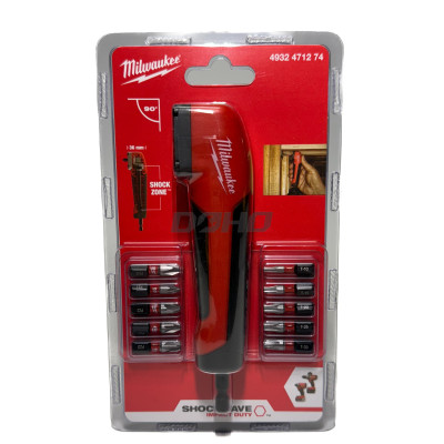 Milwaukee SHOCKWAVE leņķa stiprinājums 4932471274 + vītņurbji, 11 gab.