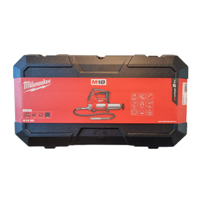 Milwaukee M18 GG-201C bezvadu eļļošanas pistoles komplekts 18V 1 x 2Ah lādētājs + korpuss
