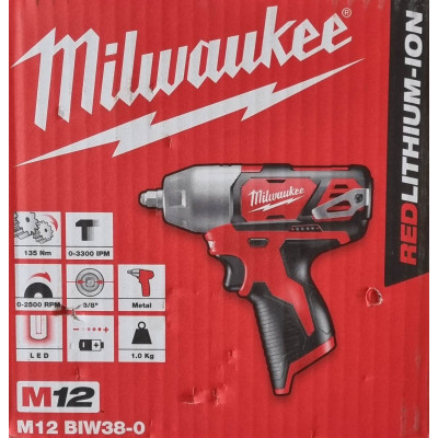 Akumulatora triecienatslēga Milwaukee M12 BIW38-0, 12 V, 135 Nm