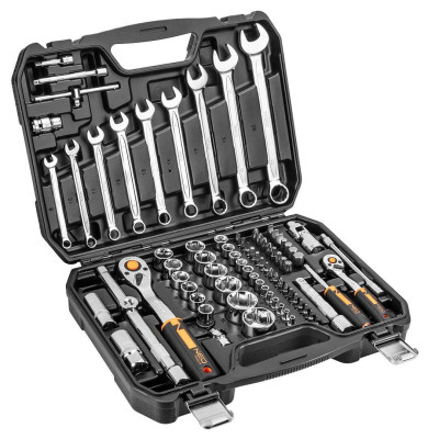Uzgriežņu atslēgu komplekts Neo Tools 10-058 (1/2", 1/4", 82 gab.)