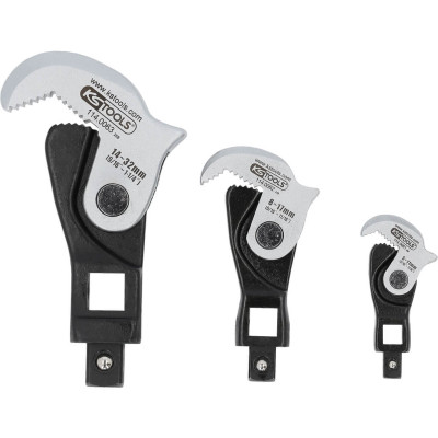 KS Tools 1/4" + 3/8" + 1/2" daudzfunkcionāls uzgriežņu atslēgu komplekts, 3 daļas (114.0060)