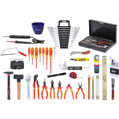 KS Tools Premium elektriķa instrumentu komplekts, neilona soma, 132 daļas (117.0190)