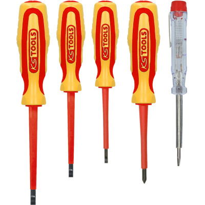 KS Tools ERGOTORQUE VDE skrūvgriežu komplekts, PH+rievas, 5 daļas (117.0540)