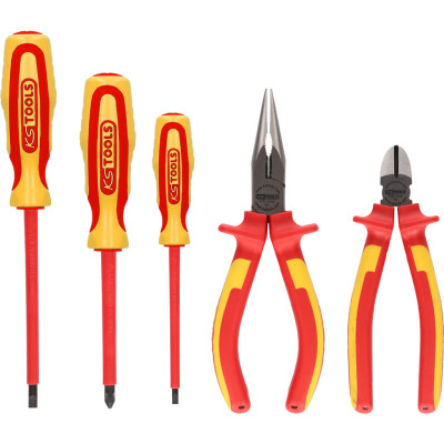 KS Tools ERGOTORQUE VDE knaibļu un skrūvgriežu komplekts, 5 daļas, 1. variants (117.1170)