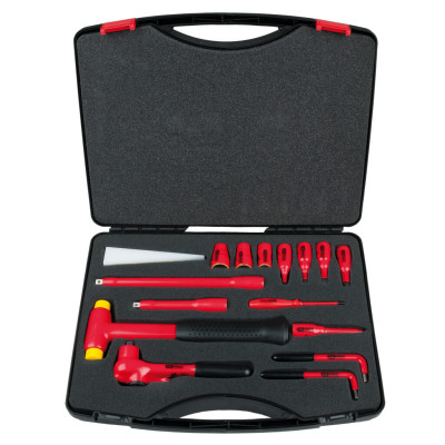 KS Tools 3/8" uzgriežņu atslēgu komplekts ar izolētiem instrumentiem, 16 daļas (117.1885)